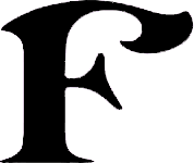 'F'
taken from logo
